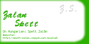 zalan spett business card